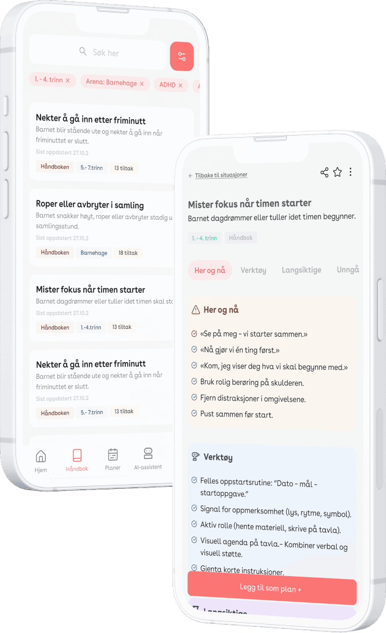 Håndboken – tiltak og filtrering